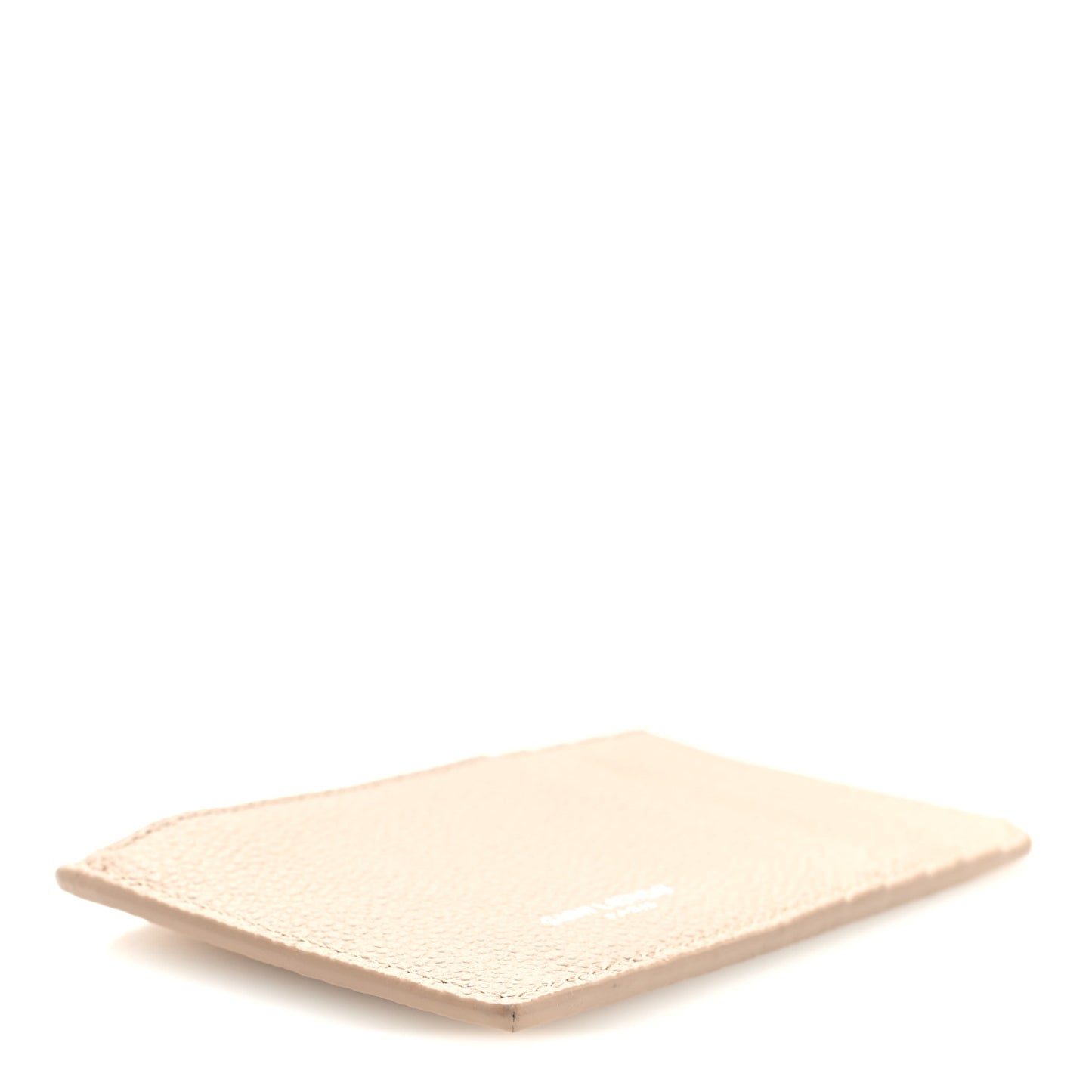 Grained Calfskin 5 Fragments Zip Pouch Card Holder Nude Powder