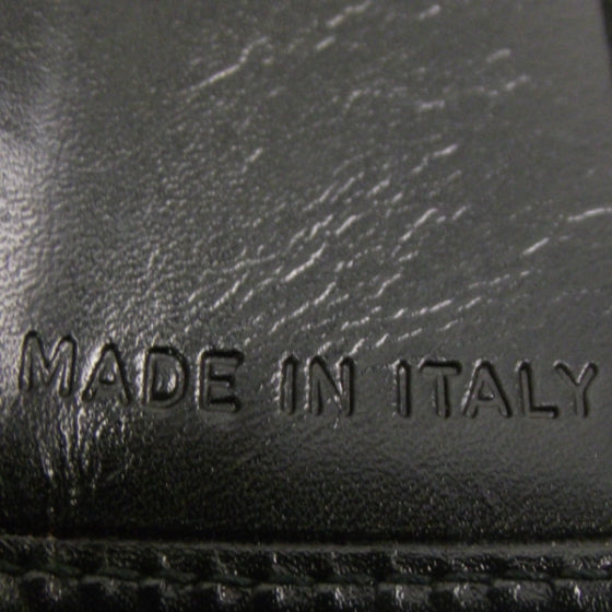 Leather Buckle Wallet Nero