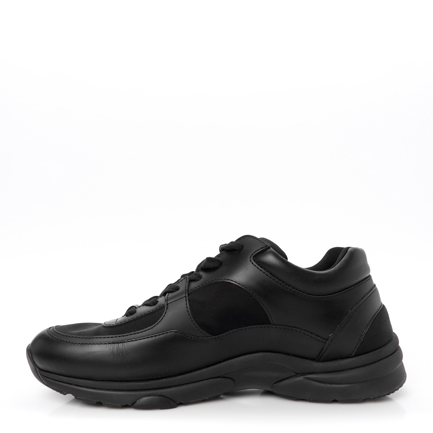 Chanel Lambskin Fabric CC Uniform Sneakers 42 Black 1 of 9
