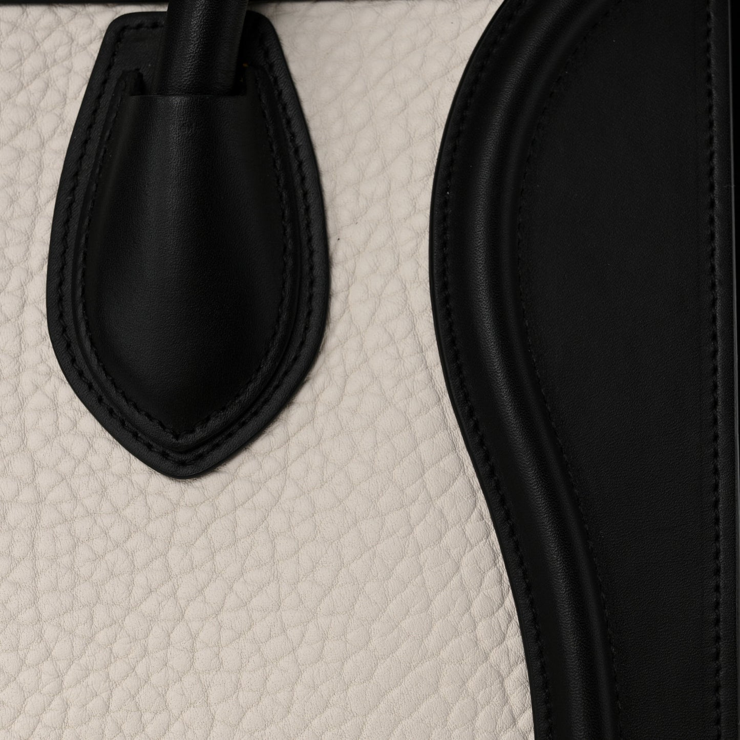 Bullhide Calfskin Nubuck Mini Bi-Color Luggage Black White