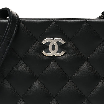 Chanel Lambskin Quilted Uniform Crossbody Bag Black 8 of 11