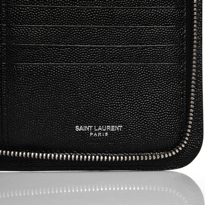 Saint Laurent Grain De Poudre Studded Zip Around Wallet Black 6 of 8