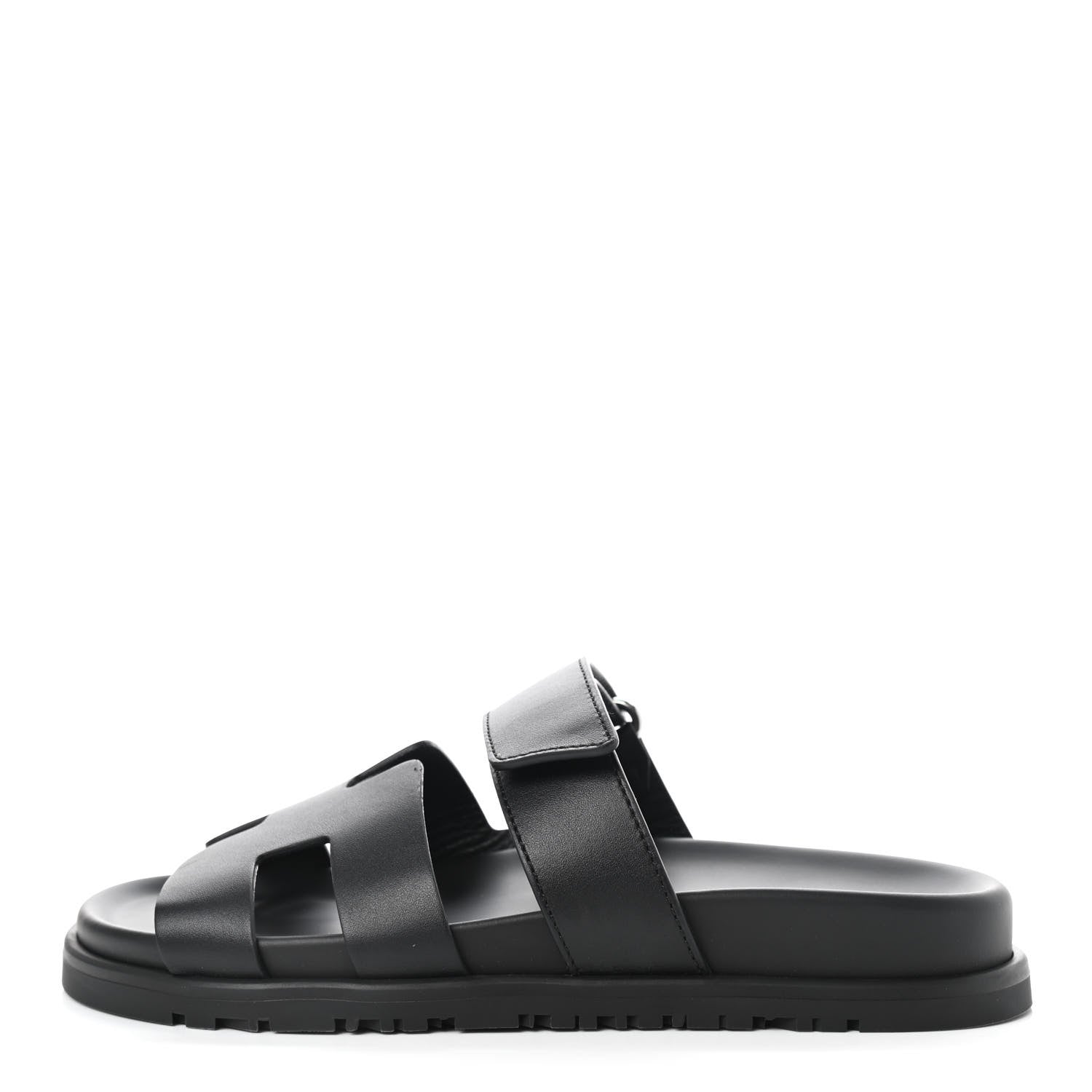 Hermes Calfskin Womens Chypre Sandals 36 Black 1 of 10