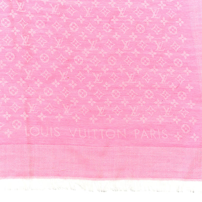 Louis Vuitton Silk Wool Monogram Petit Louis Shawl Pop 2 of 4