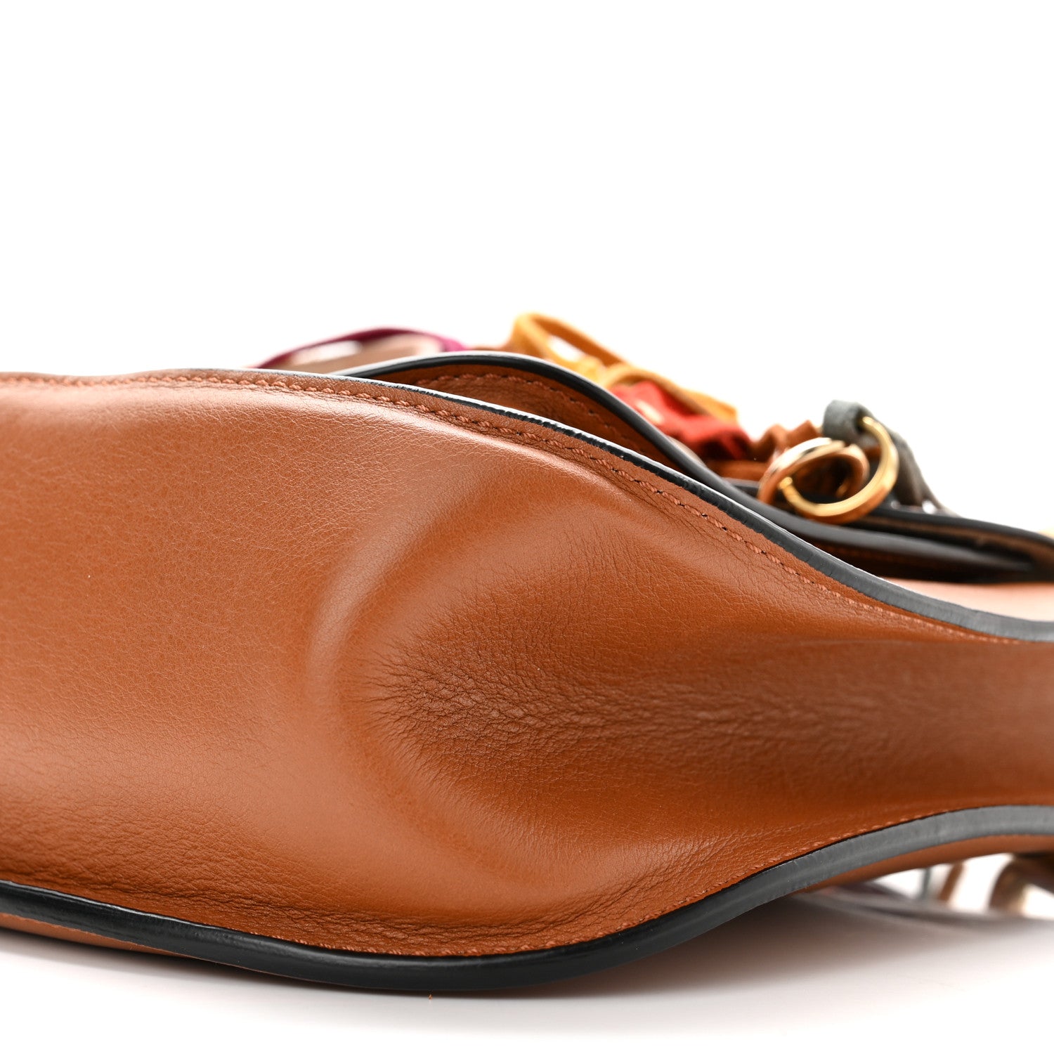 Chloe Calfskin Small Hudson Fringe Shoulder Bag Caramel 9 of 10