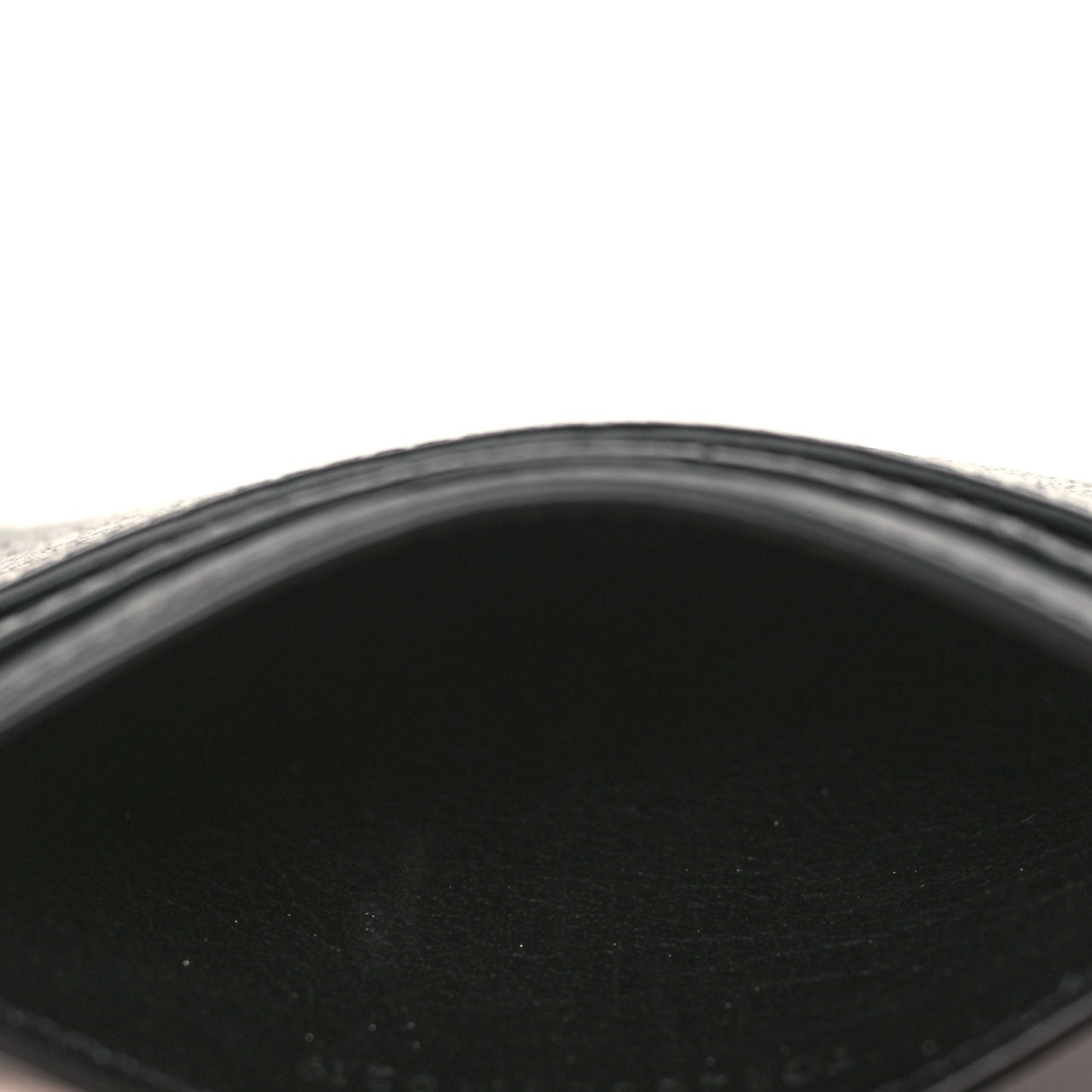 Calfskin Crocodile Embossed Monogram Credit Card Case Black