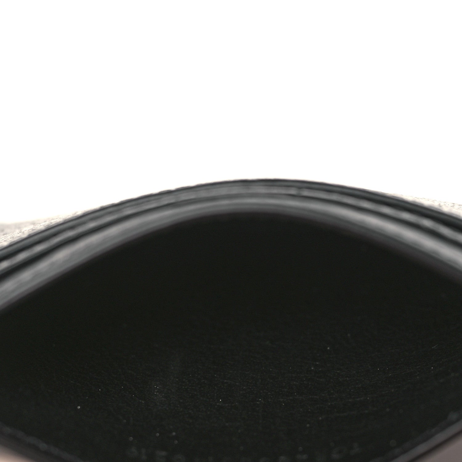 Saint Laurent Calfskin Crocodile Embossed Monogram Credit Card Case Black 5 of 8