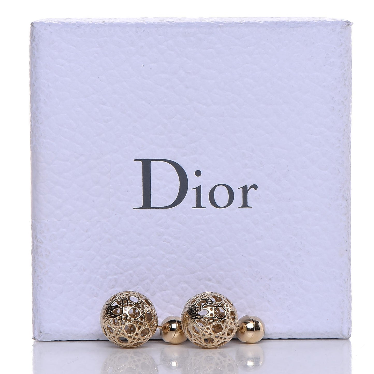 Cannage Mise En Dior Tribal Earrings Gold