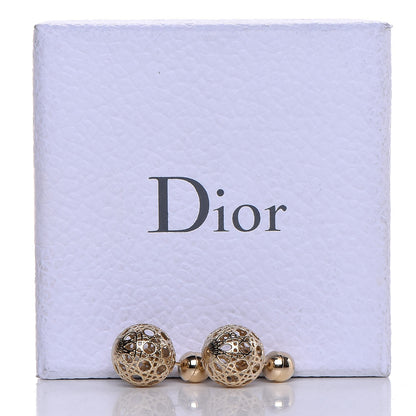 Christian Dior Cannage Mise En Dior Tribal Earrings Gold 5 of 5