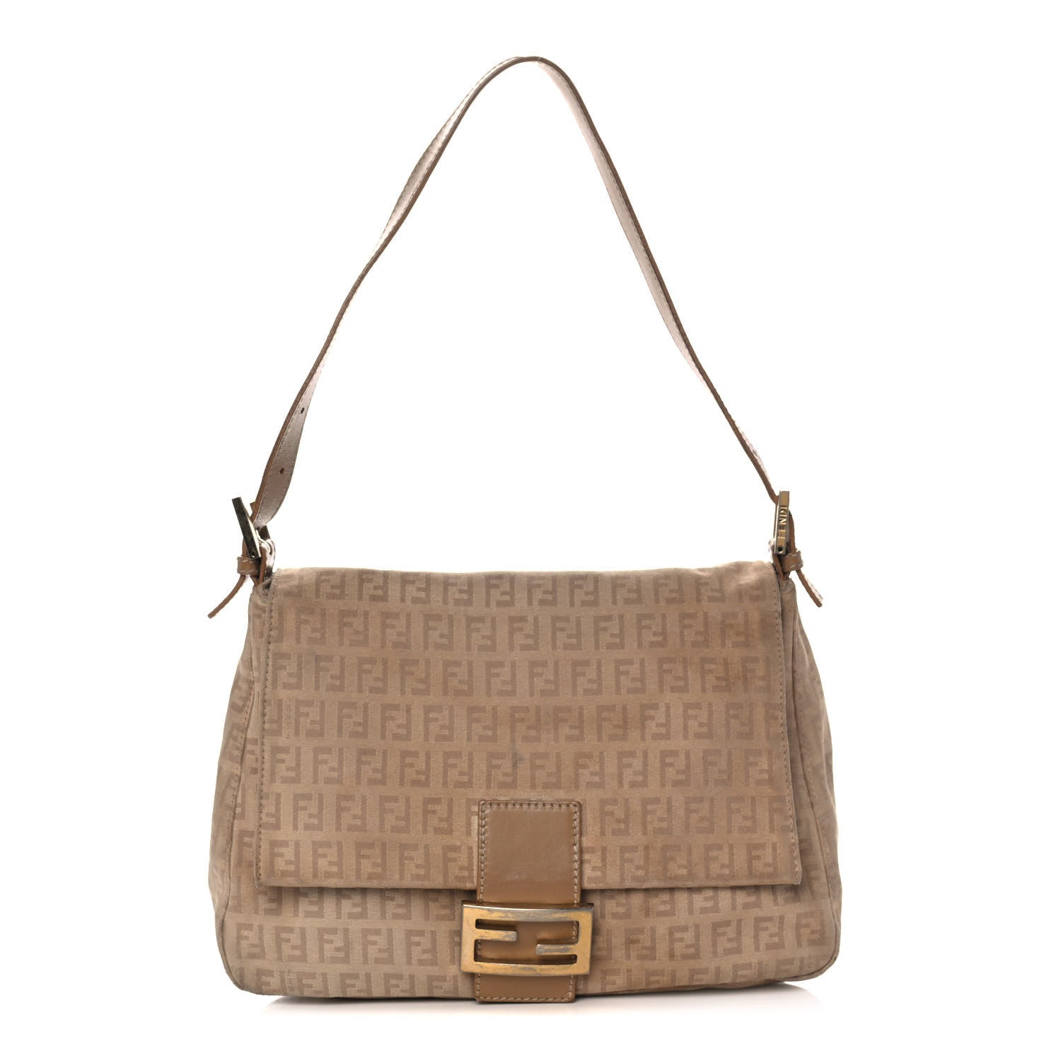 Fendi Zucchino Vitello Mama Baguette Beige Tortora 1 of 12