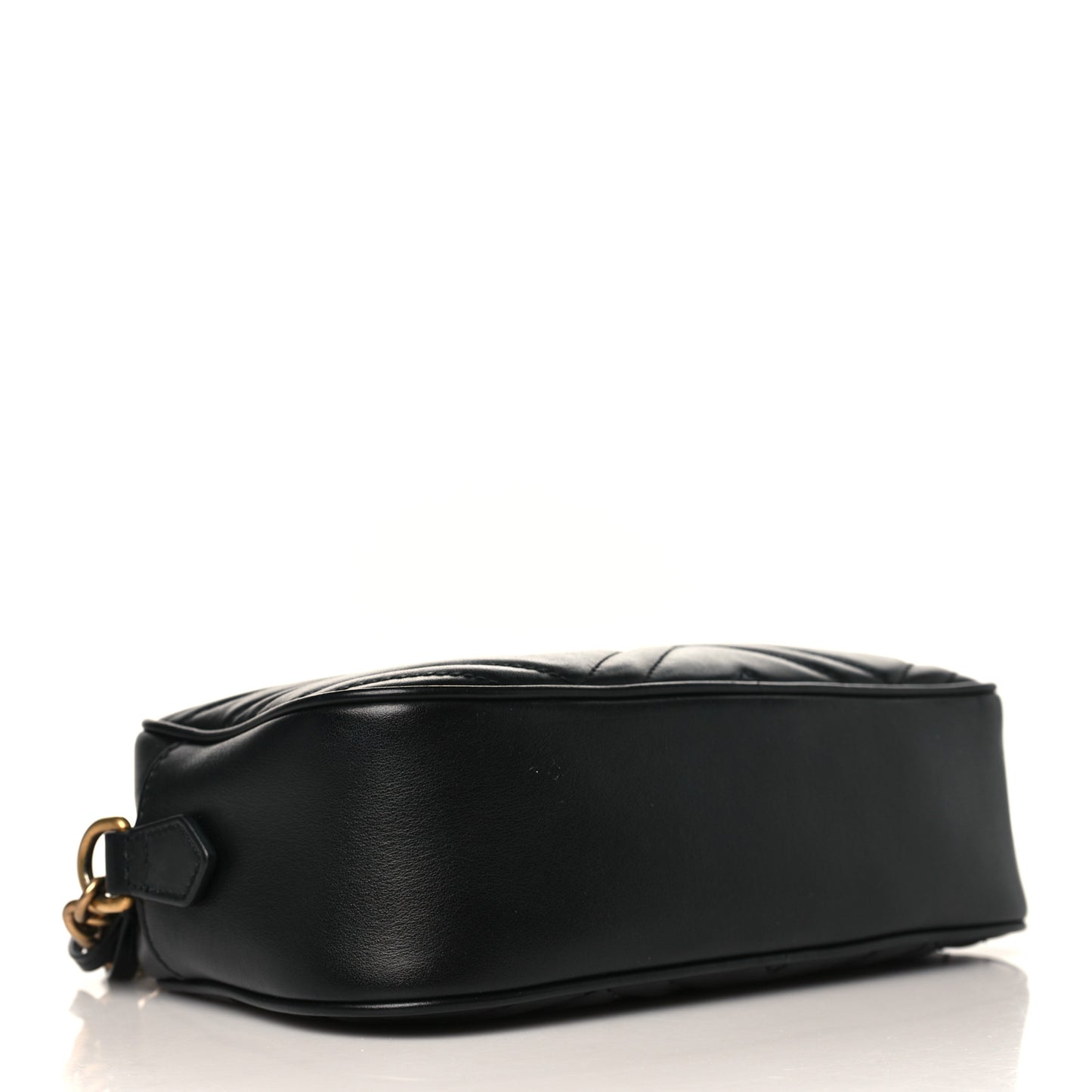 Calfskin Matelasse Small GG Marmont Chain Shoulder Bag Black