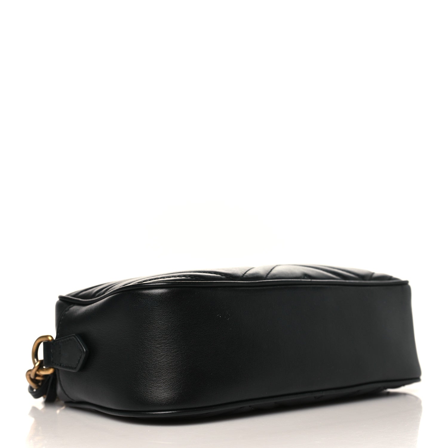 Gucci Calfskin Matelasse Small GG Marmont Chain Shoulder Bag Black 4 of 9