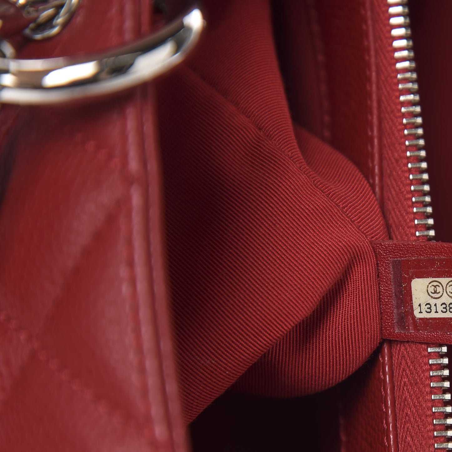 Caviar Quilted Grand Shopping Tote GST Dark Red