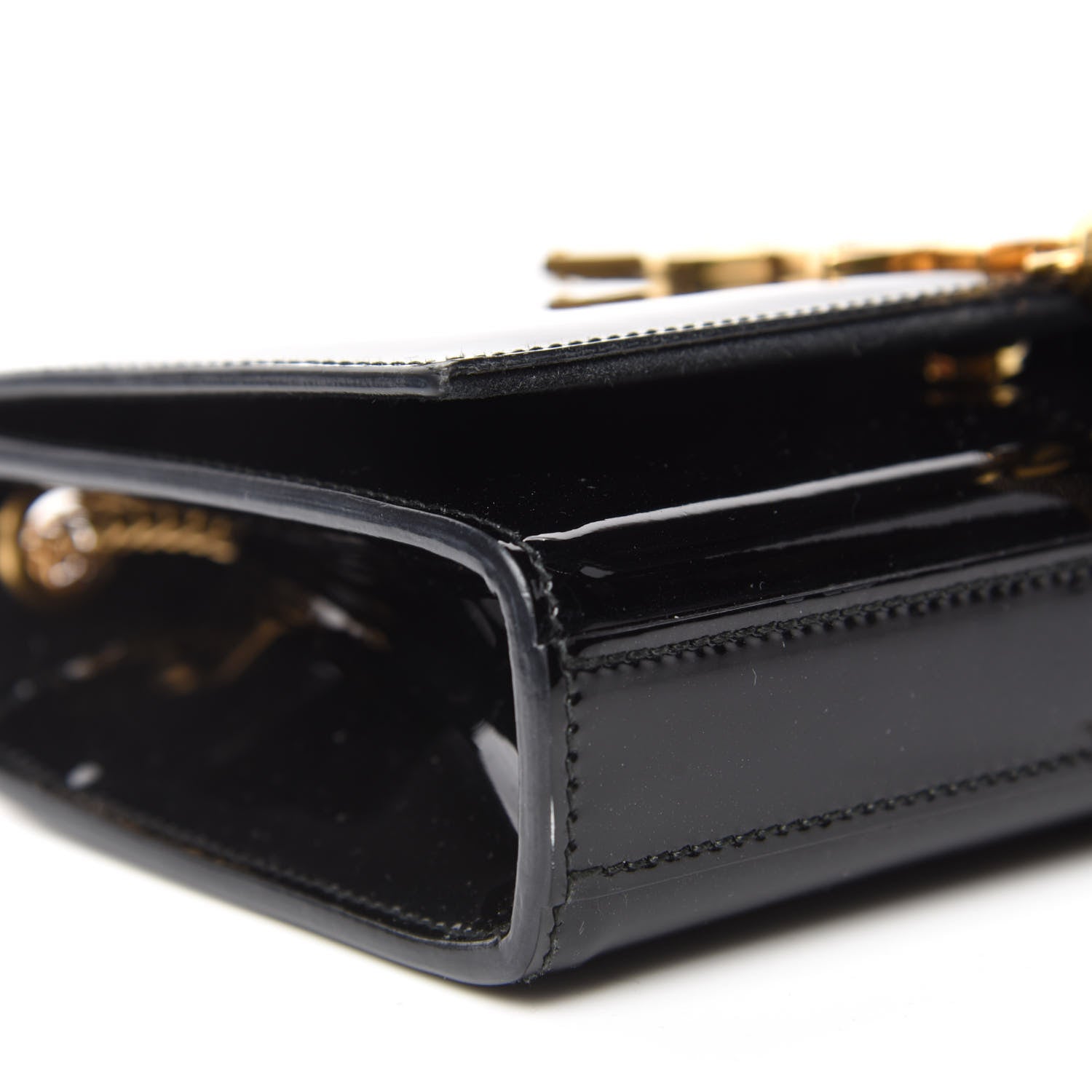 Saint Laurent Patent Small Classic Monogram Kate Tassel Satchel Black 6 of 10