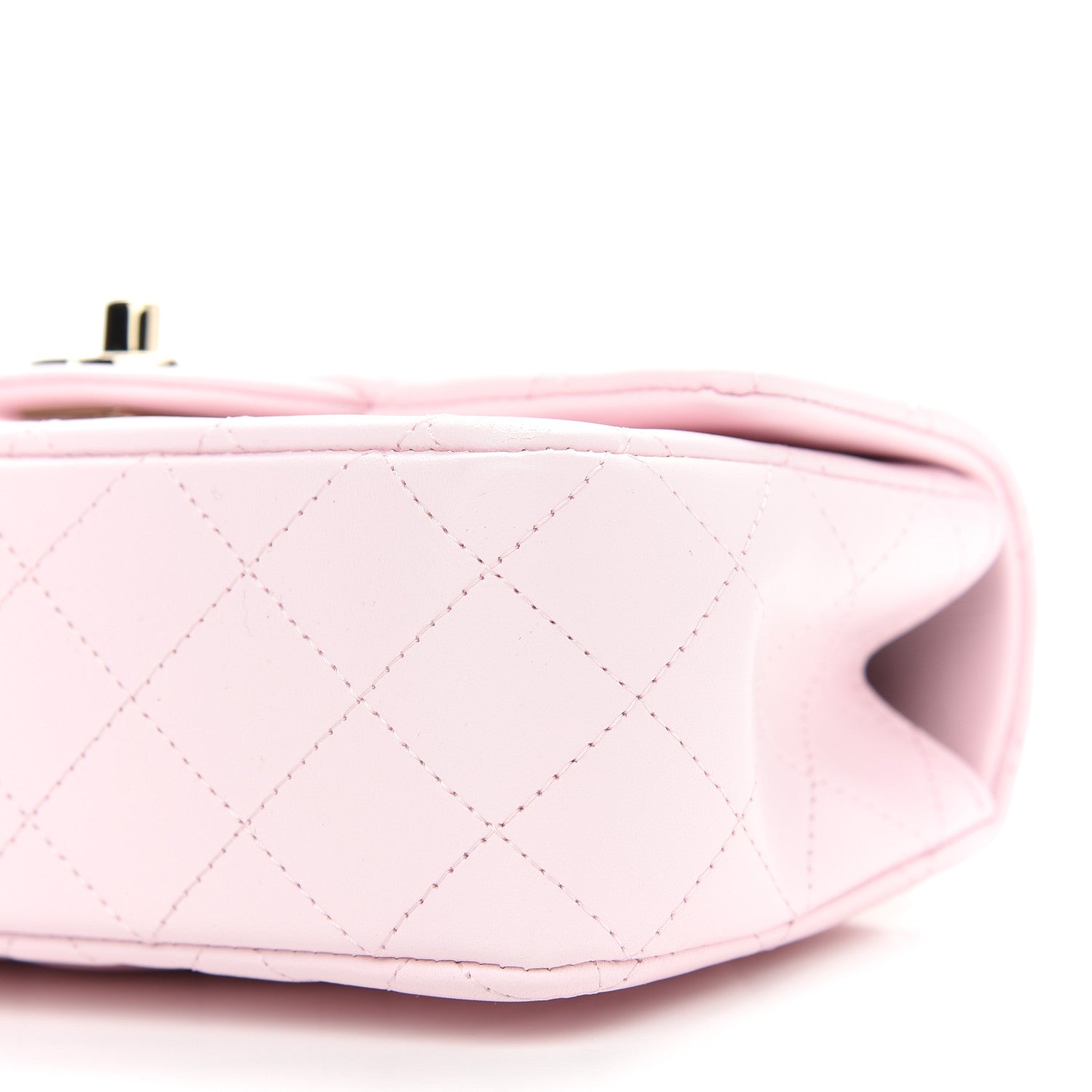 Chanel Lambskin Quilted Mini Top Handle Rectangular Flap Light Pink 9 of 9