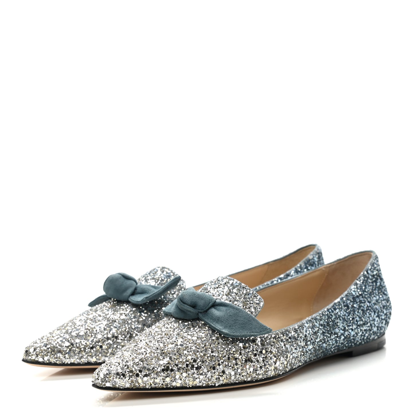 Glitter Degrade Fireball Gabie Flats 40 Silver Dusk Blue