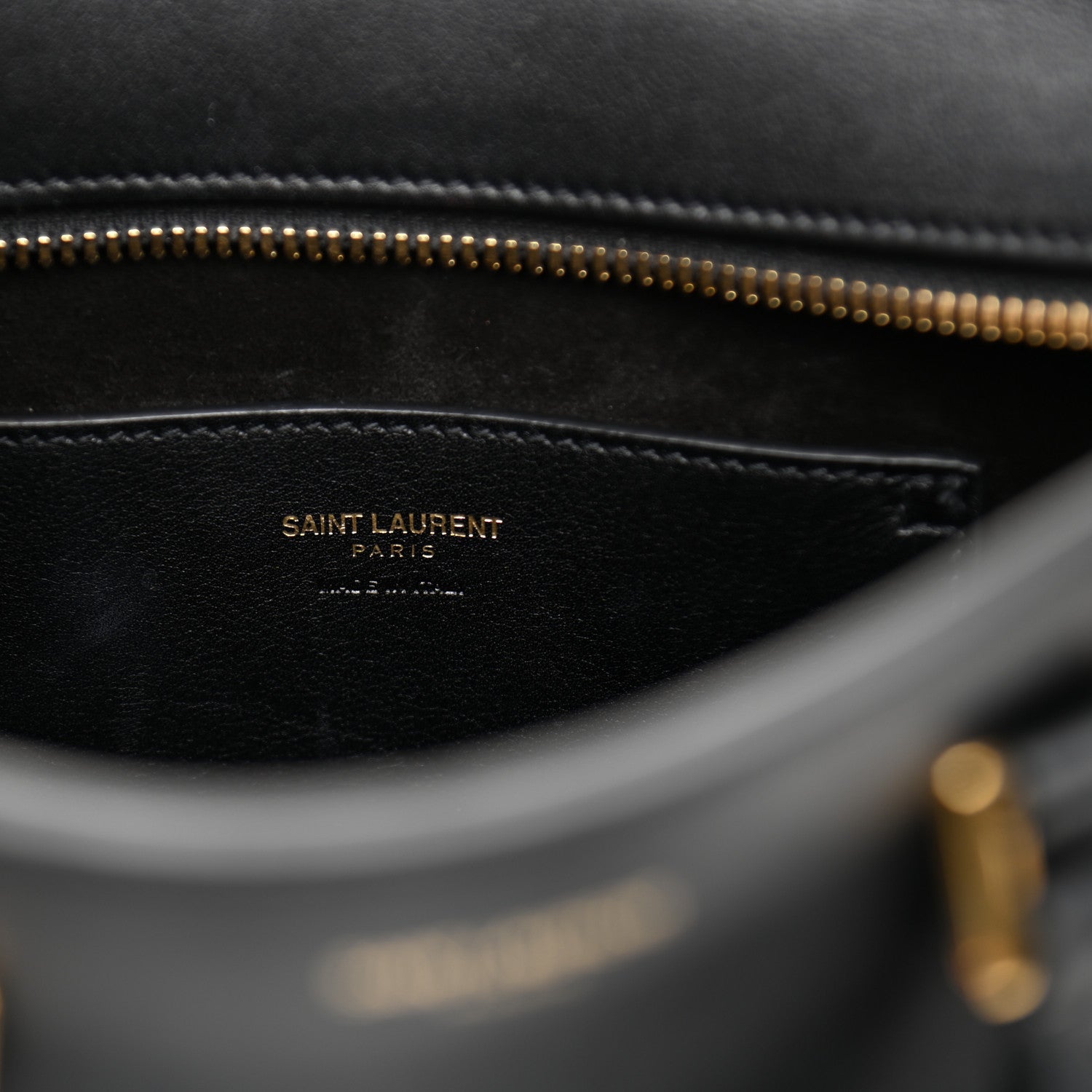 Saint Laurent Calfskin Monogram Baby Cabas Black 8 of 11