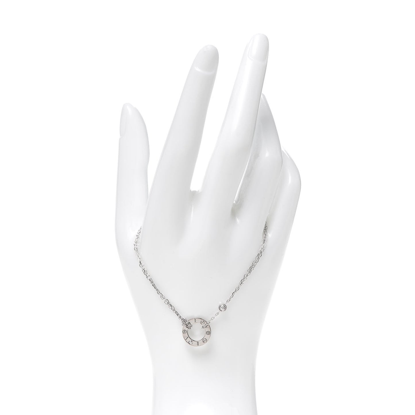 18K White Gold Diamond LOVE Bracelet