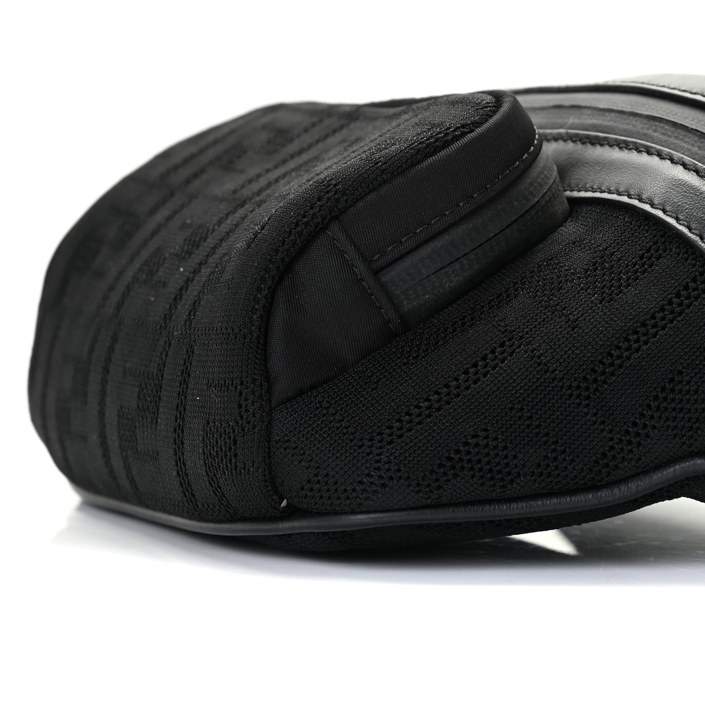 Neoprene Mesh Vitello Grace FF Pocket Belt Bag Black