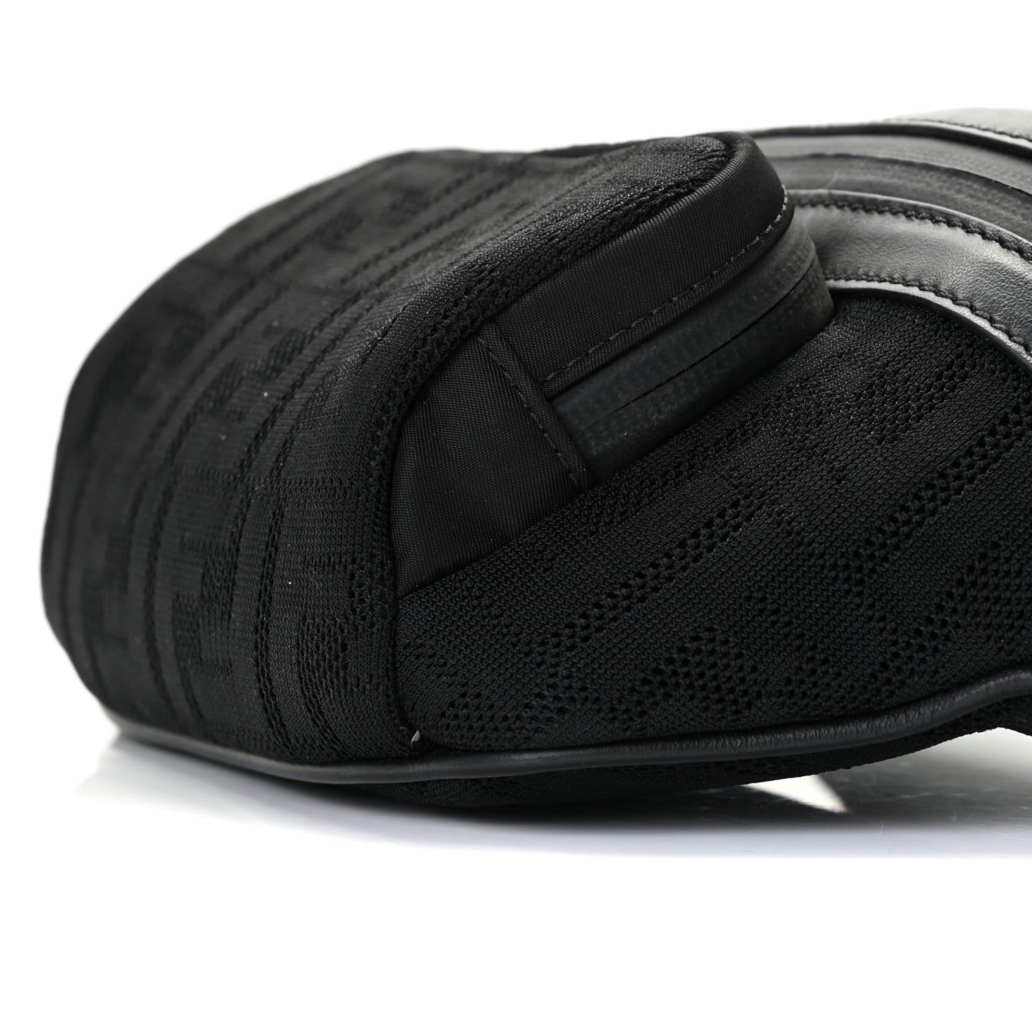 Fendi Neoprene Mesh Vitello Grace FF Pocket Belt Bag Black 6 of 12