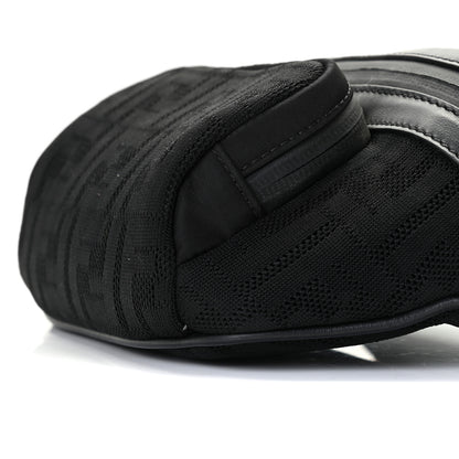 Fendi Neoprene Mesh Vitello Grace FF Pocket Belt Bag Black 6 of 12