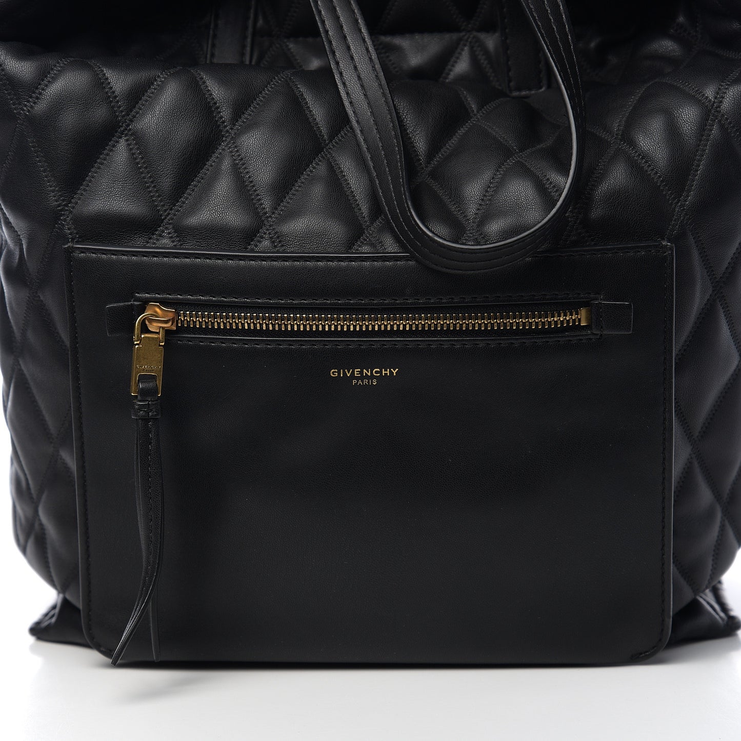 Rubberized Canvas Quilted Duo Backpack Black