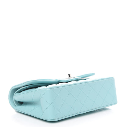 Chanel Lambskin Quilted Small Double Flap Light Blue 3 of 12