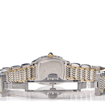 David Yurman Stainless Steel 18K Yellow Gold Diamond Mother of Pearl 25mm Thoroughbred Quartz Watch 5 of 6