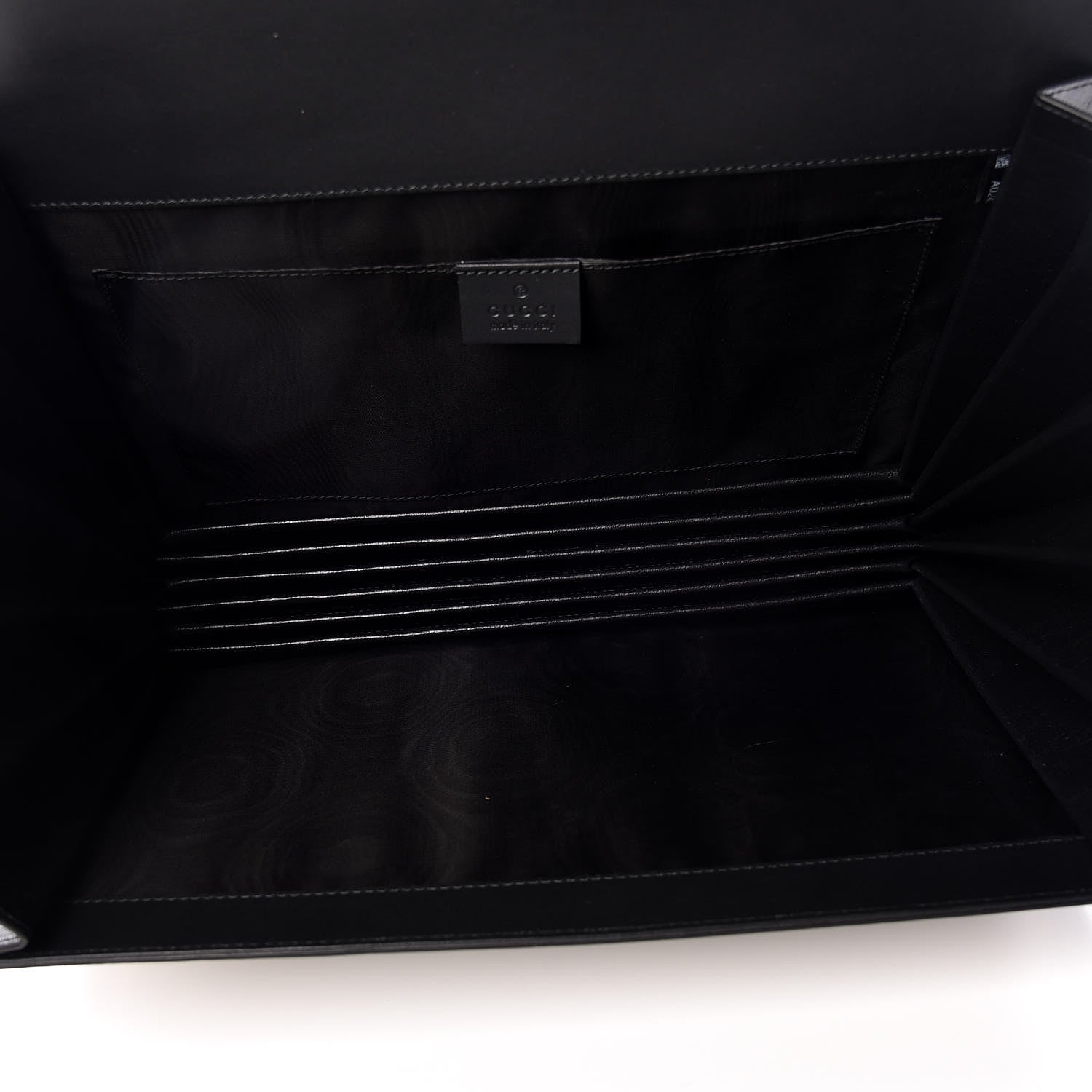 Gucci X SEGA Calfskin GUCCY Stars Portfolio Bag Black Gold 5 of 11