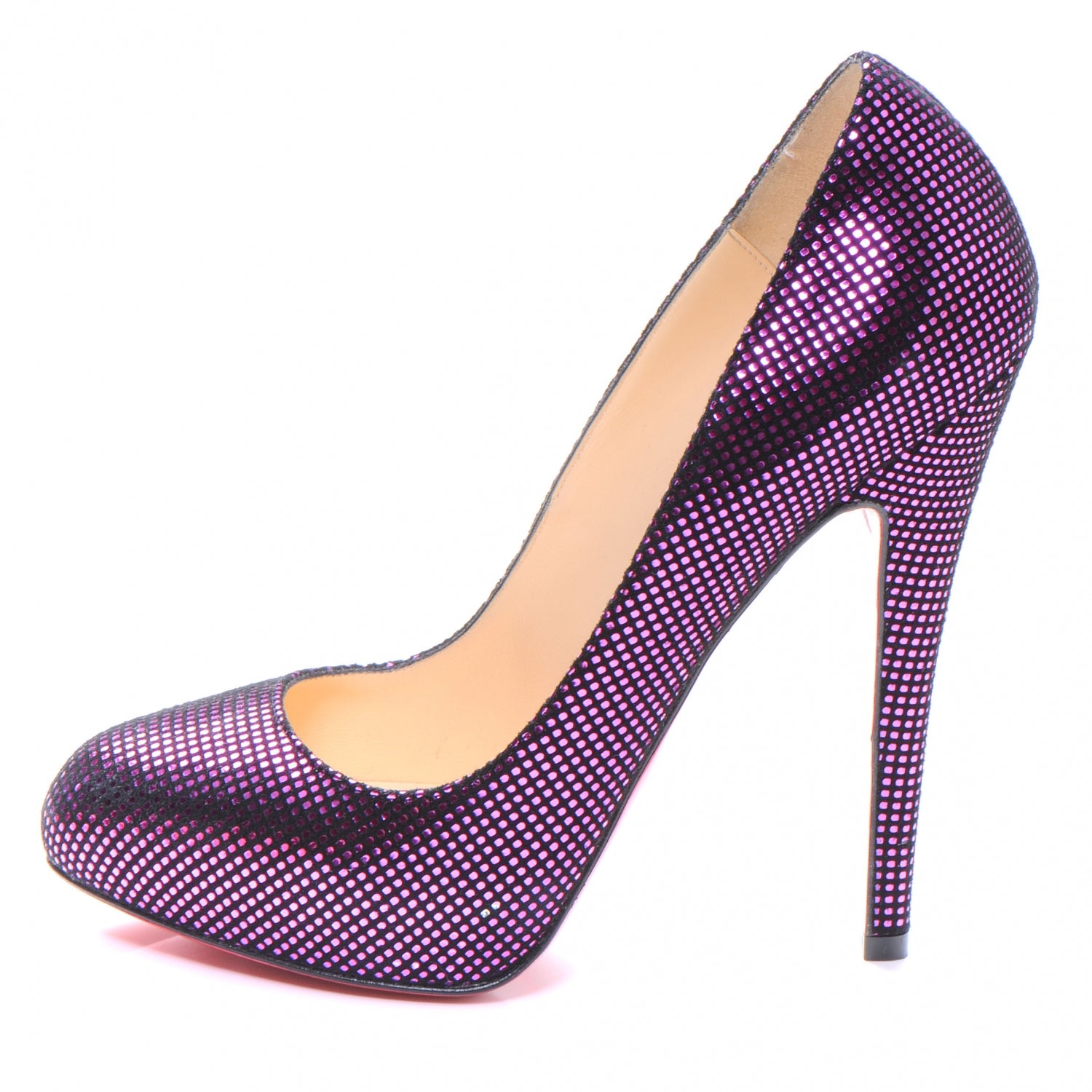 Christian Louboutin Suede Square Metal Declic 120 Pumps 35.5 Purple 1 of 8
