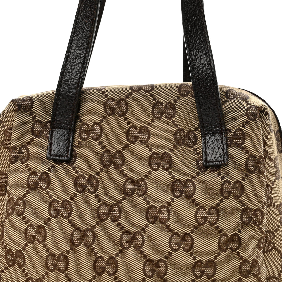 Gucci Monogram Calfskin Large Balthus Cosmetic Pouch Beige Ebony Cocoa 8 of 11