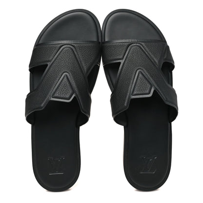 Louis Vuitton Taiga Mens LV Oasis Mules 11 Black 2 of 9