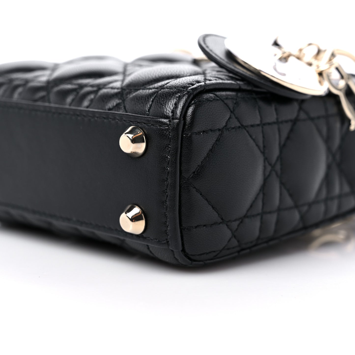 Lambskin Cannage Micro Lady Dior Black