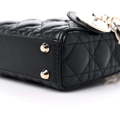Christian Dior Lambskin Cannage Micro Lady Dior Black 8 of 10