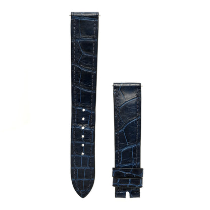 Hermes Matte Alligator Heure H Hour Watch Strap Bleu Saphir 1 of 5
