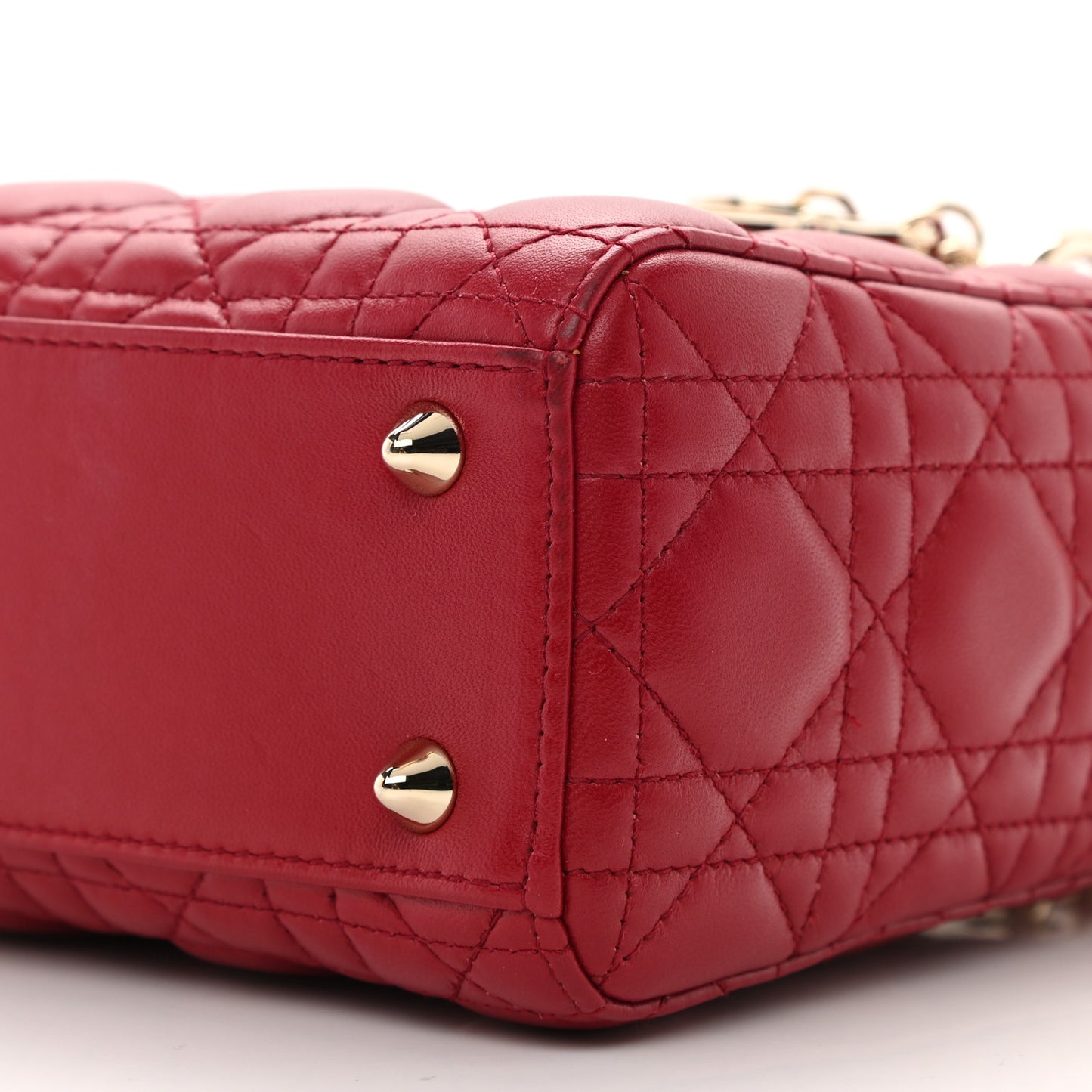 Lambskin Cannage Small My Lady Dior Red