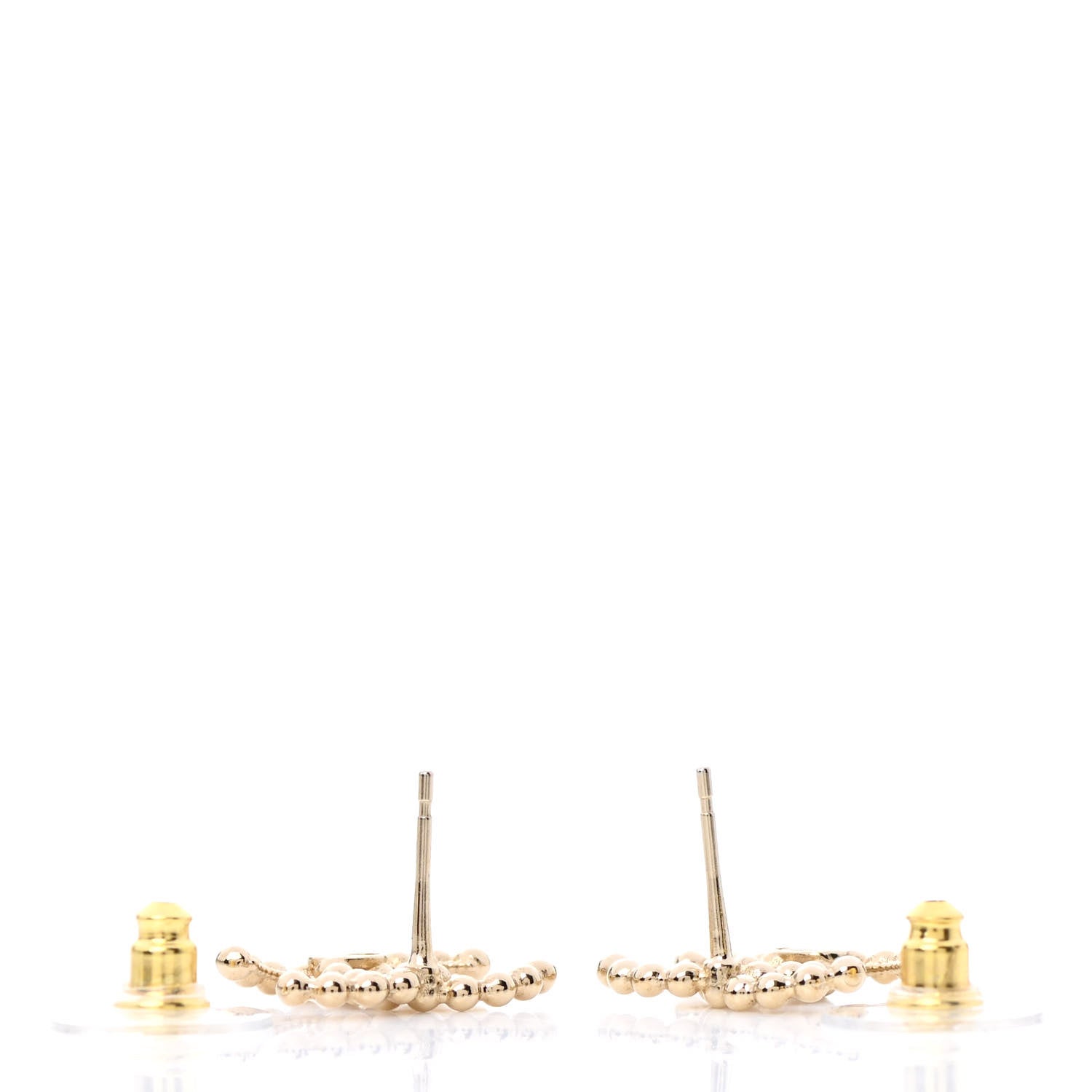 Chanel Metal Bead CC Earrings Gold 3 of 5