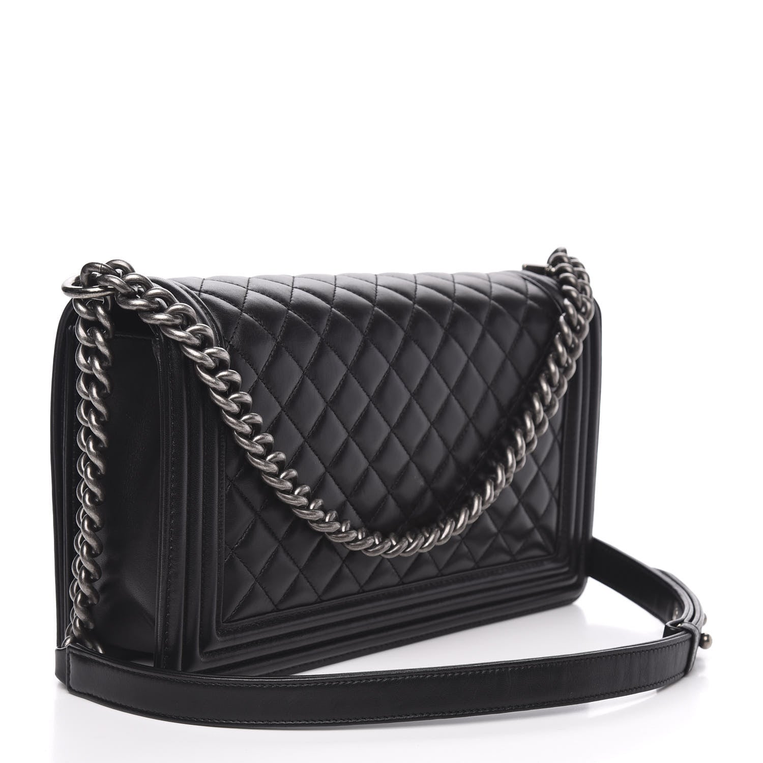 Chanel Lambskin Quilted New Medium Boy Flap Black 4 of 13