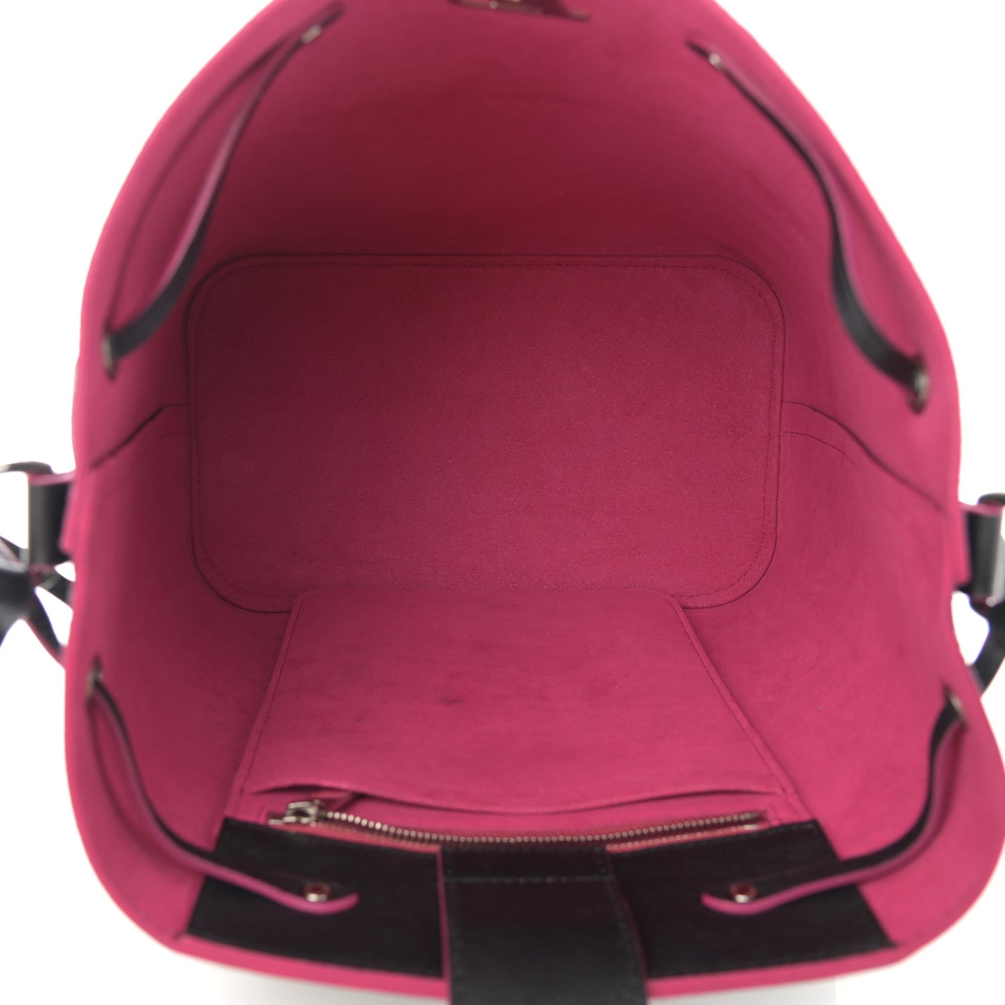 Calfskin Lockme Bucket Black