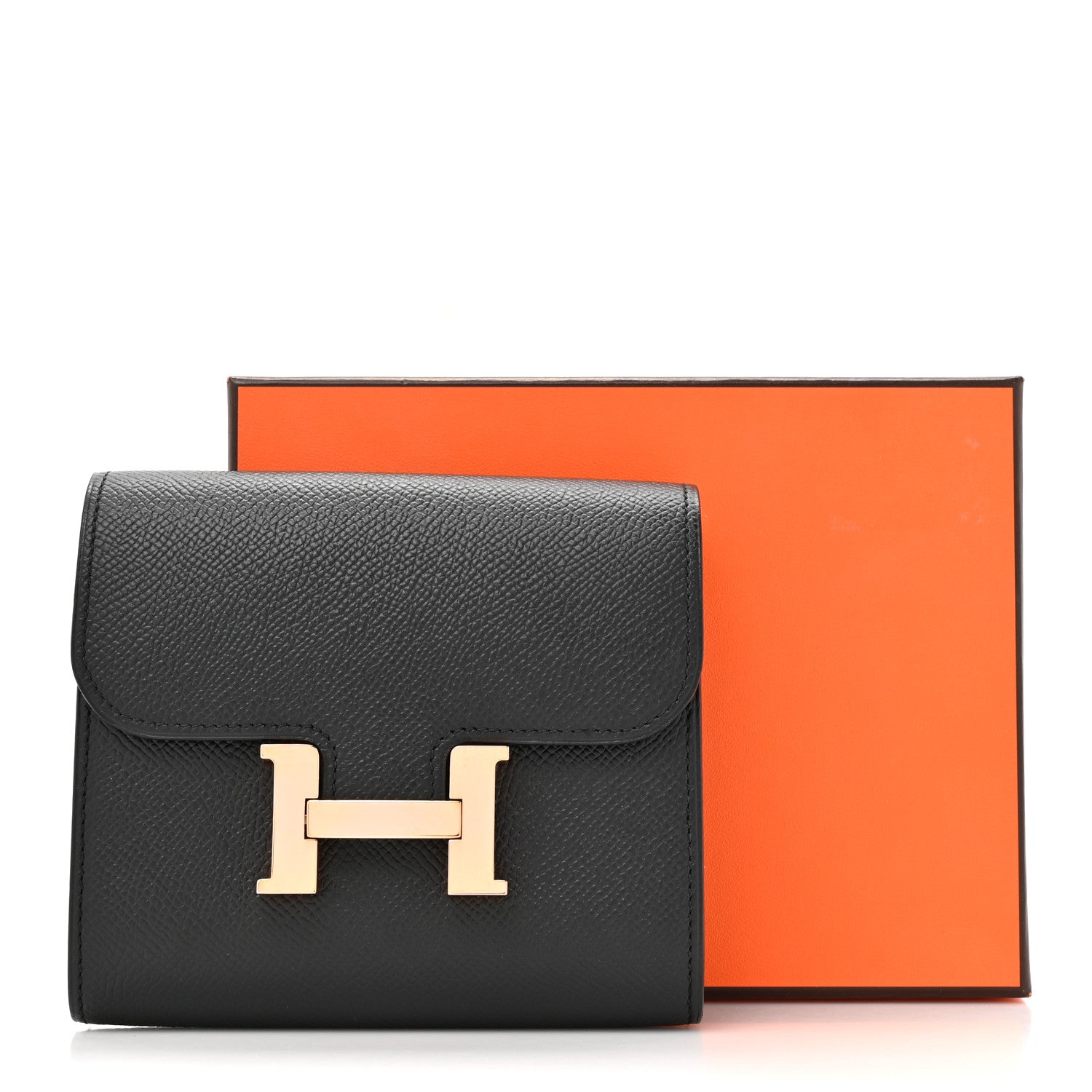 Hermes Epsom Constance Compact Passant Wallet Black 8 of 8
