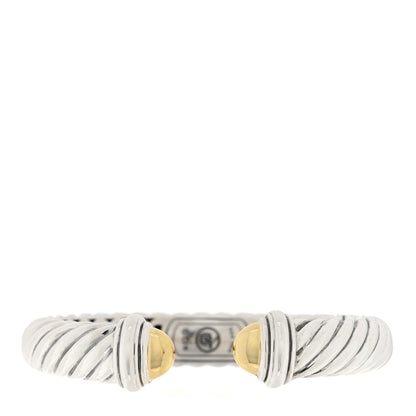 David Yurman Sterling Silver 18K Yellow Gold 10mm Waverly Bracelet 1 of 3