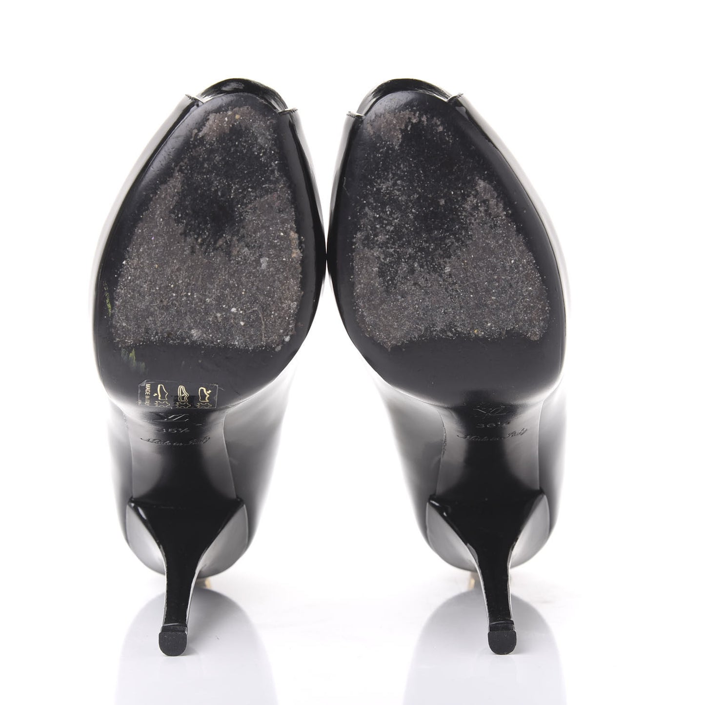 Patent Oh Really Peep Toe Pumps 36.5 Black