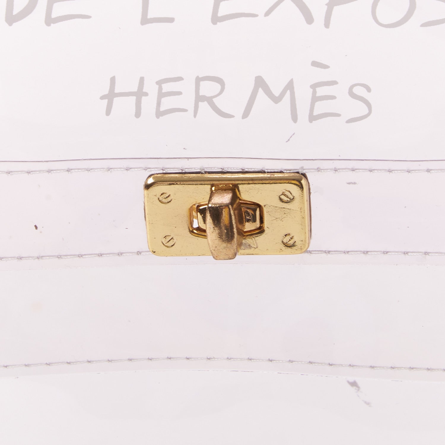 Hermes Vinyl Souvenir De L'Exposition Kelly Transparent 7 of 9