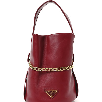 Prada Nappa Petit Sac Mini Bucket Bag Cherry 8 of 10
