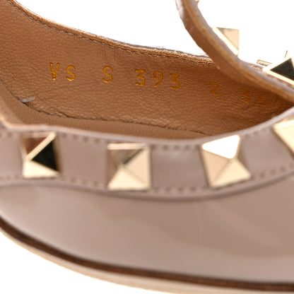 Valentino Garavani Patent Nappa Rockstud Ankle Strap 100mm Pumps 36 Poudre 8 of 8