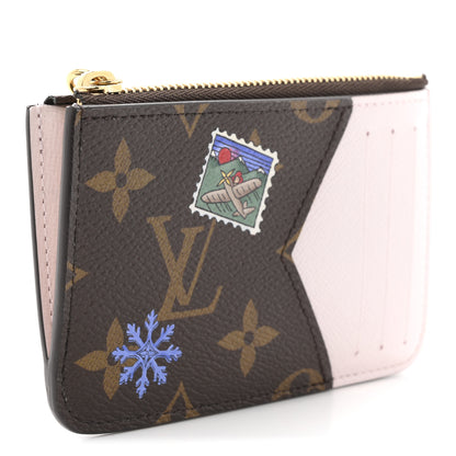 Louis Vuitton Monogram Vivenne Winter Holiday Zipped Romy Card Holder Snowy Pearl 3 of 7