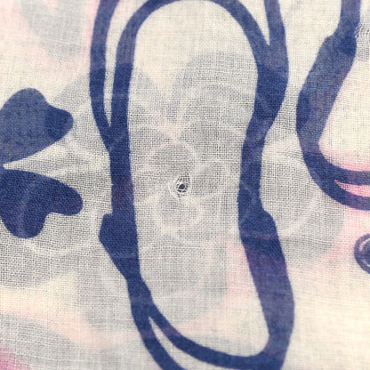 Chanel Silk Icons Scarf Shawl Beige Purple 9 of 9