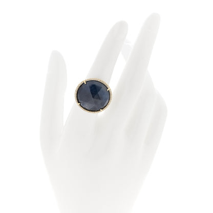Irene Neuwirth 18K Yellow Gold Diamond Sapphire Ring 53 6.25 2 of 5