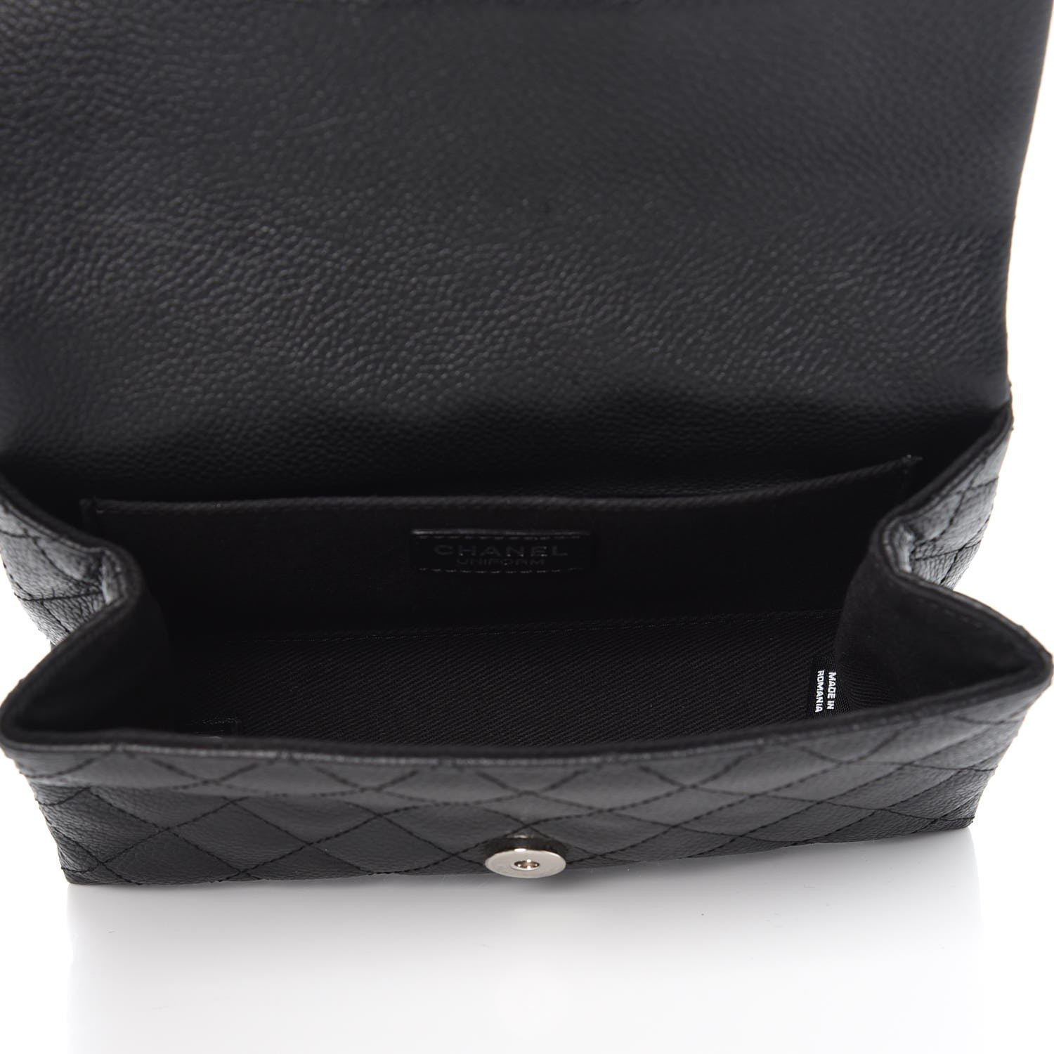 Chanel Grained Calfskin Quilted 2.55 Reissue Flap Belt Bag Clutch Black 5 of 9