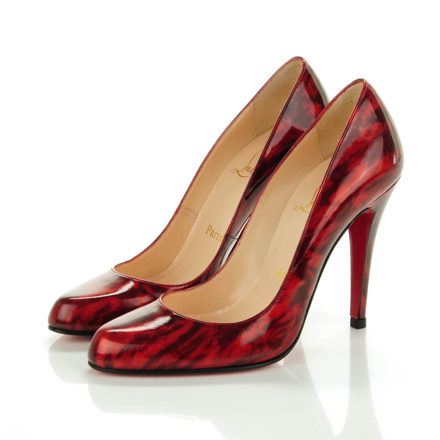 Christian Louboutin Patent Decollette 868 100 Pumps 35.5 Red Karey 3 of 7